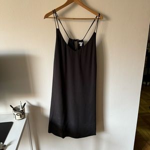 Cuyana Black Tencel Slip Dress